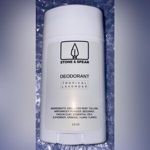 NEW STONE & SPEAR TALLOW TROPICAL LAVENDER DEODORANT 2.5oz NATURAL MOISTURE